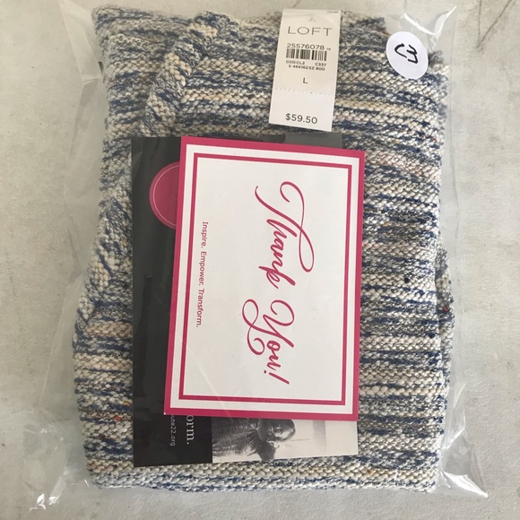 Loft Periwinkle and Cream Specked Twead Skirt - Picture 6 of 6